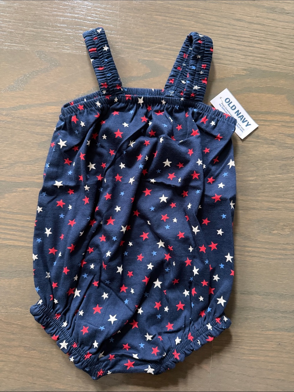 Old Navy Baby Star Print Overalls Romper NWT 12-18M Patriotic